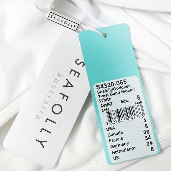 NWT SEAFOLLY GODDESS TWIST BAND MINI HIPSTER BIKINI BOTTOM RESORT LOUNGE USA 4 - Picture 6 of 7